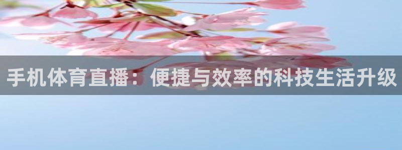 鲨鱼直播怎么看直播：手机体育直播：便捷与效率的科技生活升级